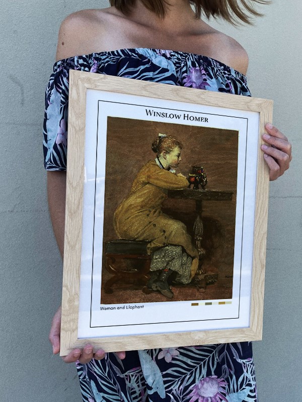 Winslow Homer Woman and Elephant Poster
