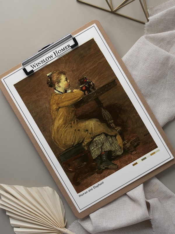 Winslow Homer Woman and Elephant Poster