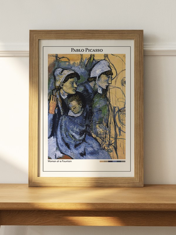 Pablo Picasso Woman at a Fountain Poster - En İyi Fiyatlarla