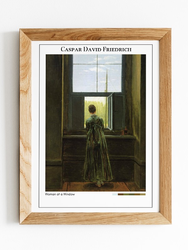 Caspar David Friedrich Woman at a Window Poster