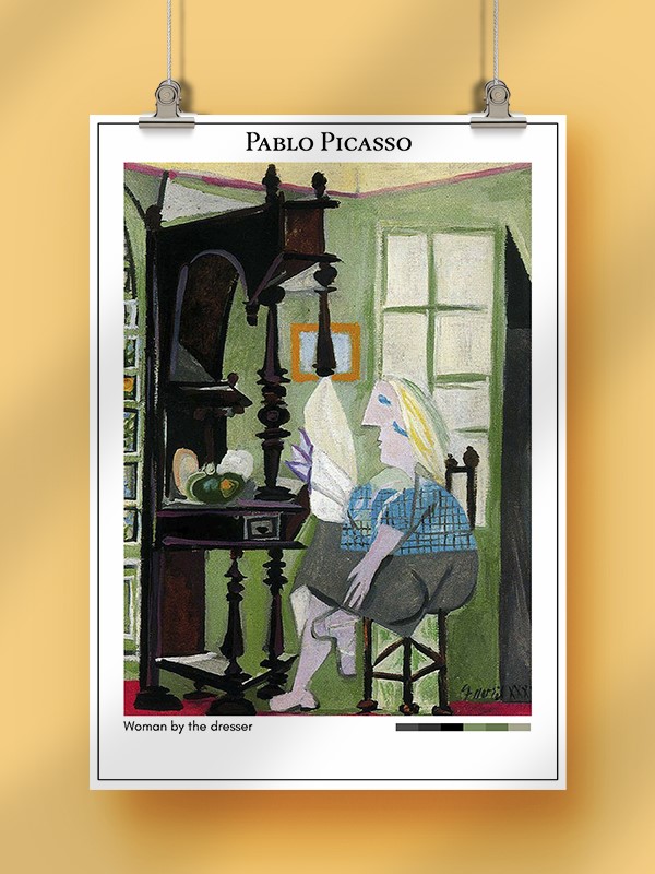 Pablo Picasso Woman by the dresser Poster