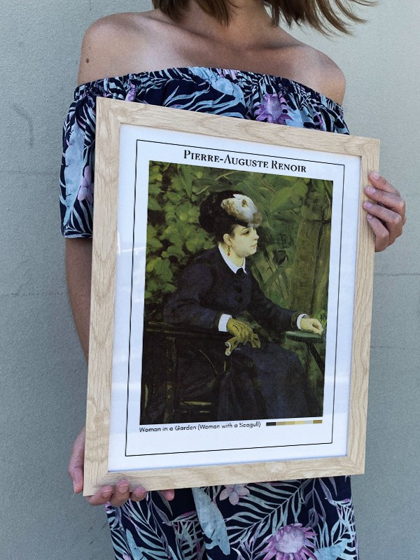 Pierre-Auguste Renoir Woman in a Garden (Woman with a Seagull) Poster