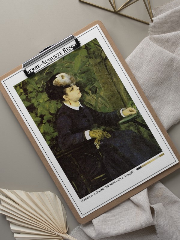 Pierre-Auguste Renoir Woman in a Garden (Woman with a Seagull) Poster