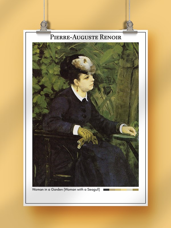 Pierre-Auguste Renoir Woman in a Garden (Woman with a Seagull) Poster