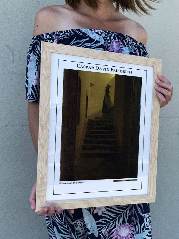 Caspar David Friedrich Woman on the stairs Poster