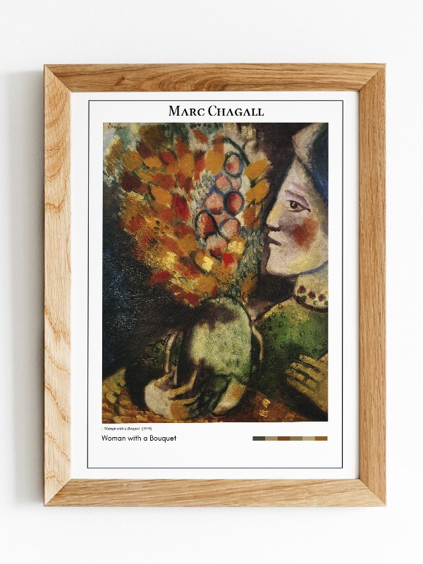 Marc Chagall Woman with a Bouquet Poster