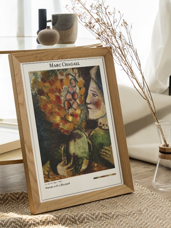 Marc Chagall Woman with a Bouquet Poster