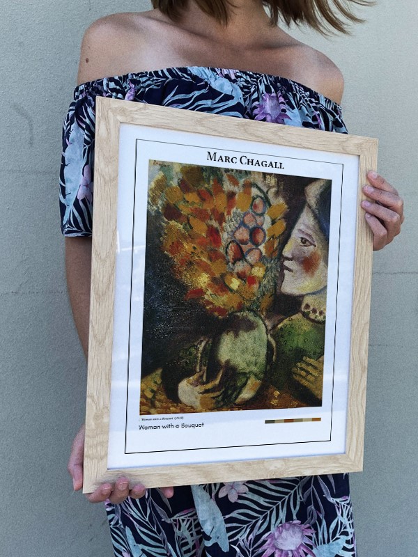 Marc Chagall Woman with a Bouquet Poster