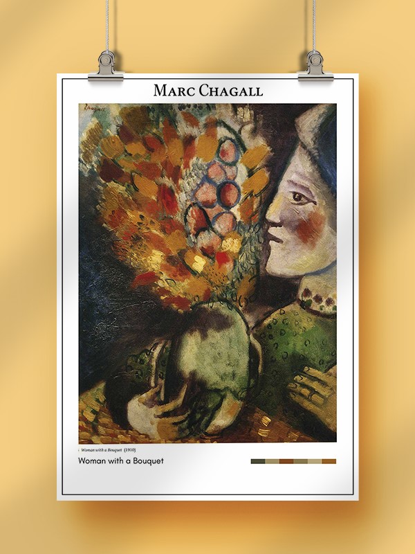 Marc Chagall Woman with a Bouquet Poster
