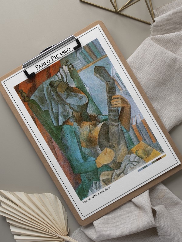 Pablo Picasso Woman with a Mandolin Poster