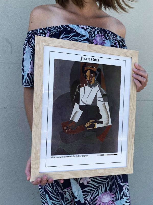 Juan Gris Woman with a Mandolin (after Corot) Poster