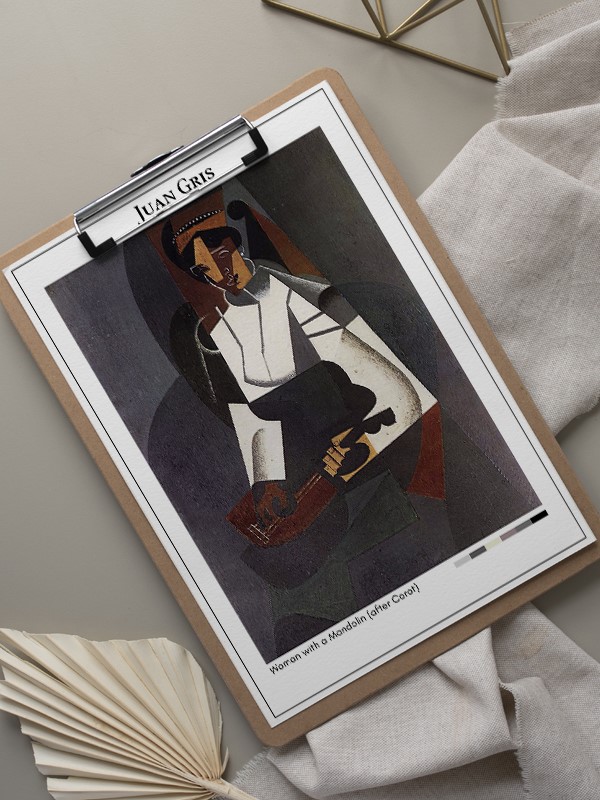 Juan Gris Woman with a Mandolin (after Corot) Poster