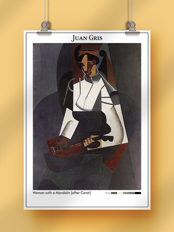Juan Gris Woman with a Mandolin (after Corot) Poster