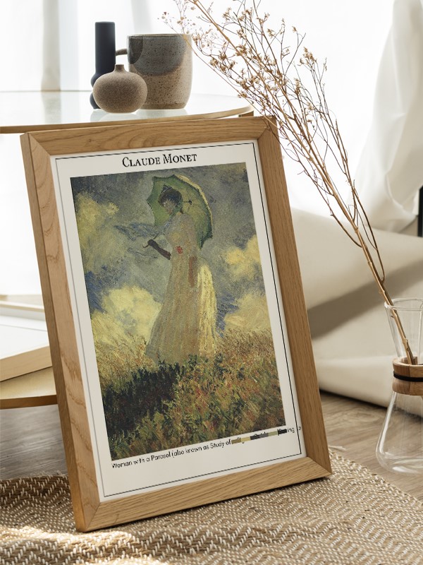 Claude Monet Woman with a Parasol (also known as Study of a Figure Outdoors (Facing Left)) Poster