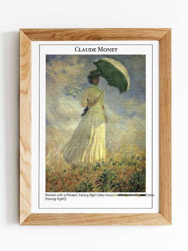 Claude Monet Woman with a Parasol, Facing Right (also known as Study of a Figure Outdoors (Facing Right)) Poster