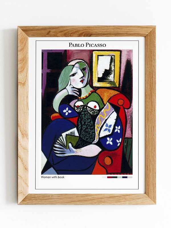 Pablo Picasso Woman with book Poster