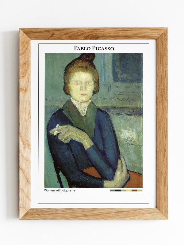 Pablo Picasso Woman with cigarette Poster