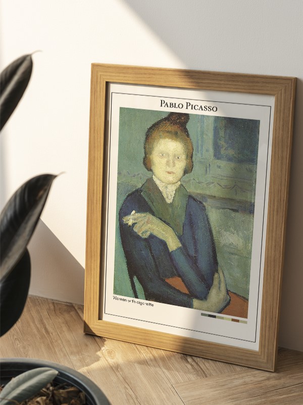 Pablo Picasso Woman with cigarette Poster
