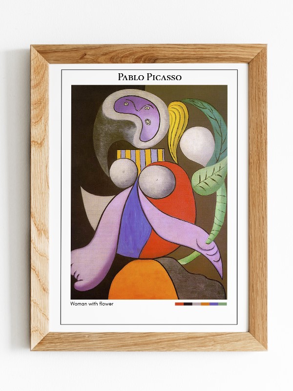 Pablo Picasso Woman with flower Poster