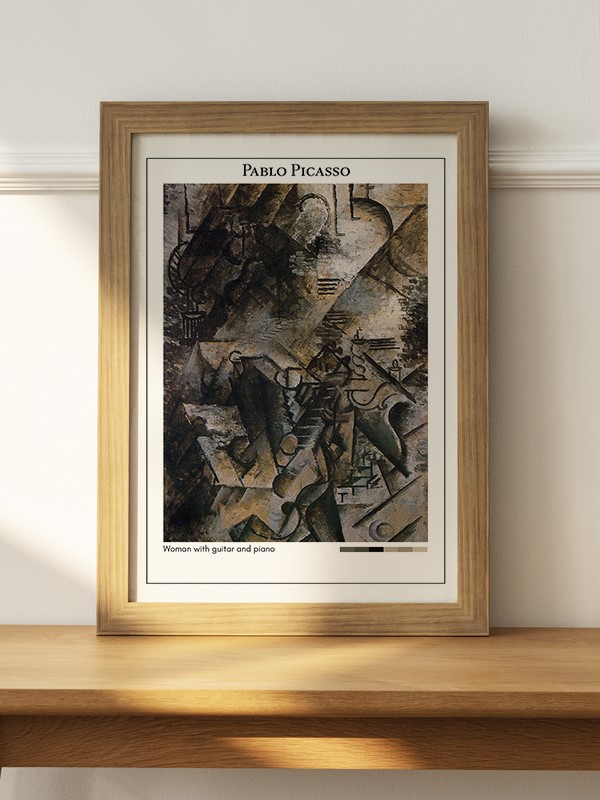 Pablo Picasso Woman with guitar and piano Poster - En İyi Fiyatlarla