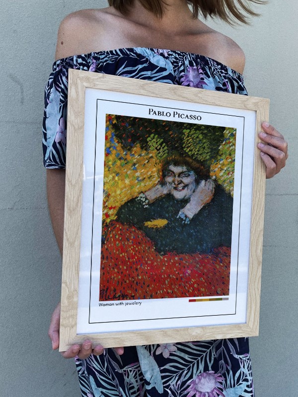 Pablo Picasso Woman with jewelery Poster