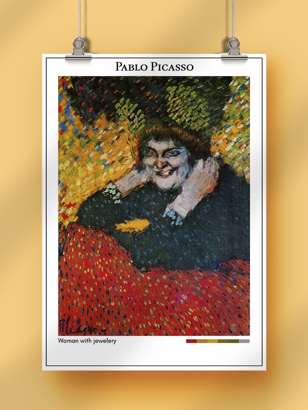 Pablo Picasso Woman with jewelery Poster