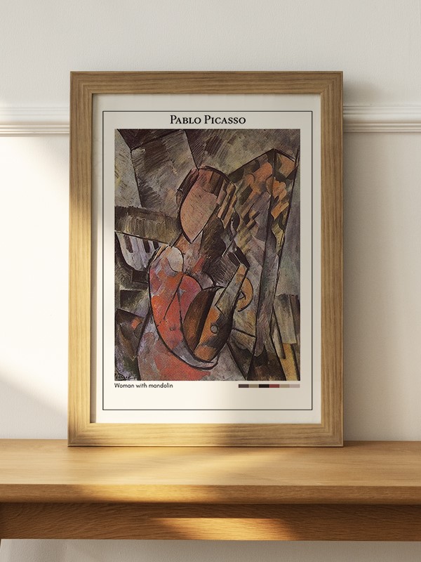 Pablo Picasso Woman with mandolin Poster - En İyi Fiyatlarla