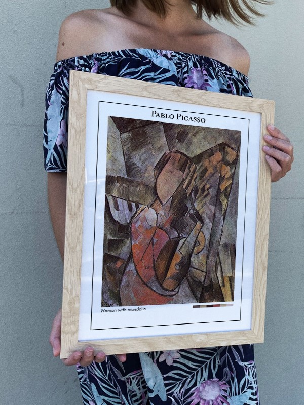 Pablo Picasso Woman with mandolin Poster