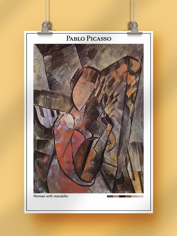 Pablo Picasso Woman with mandolin Poster
