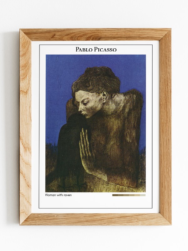 Pablo Picasso Woman with raven Poster