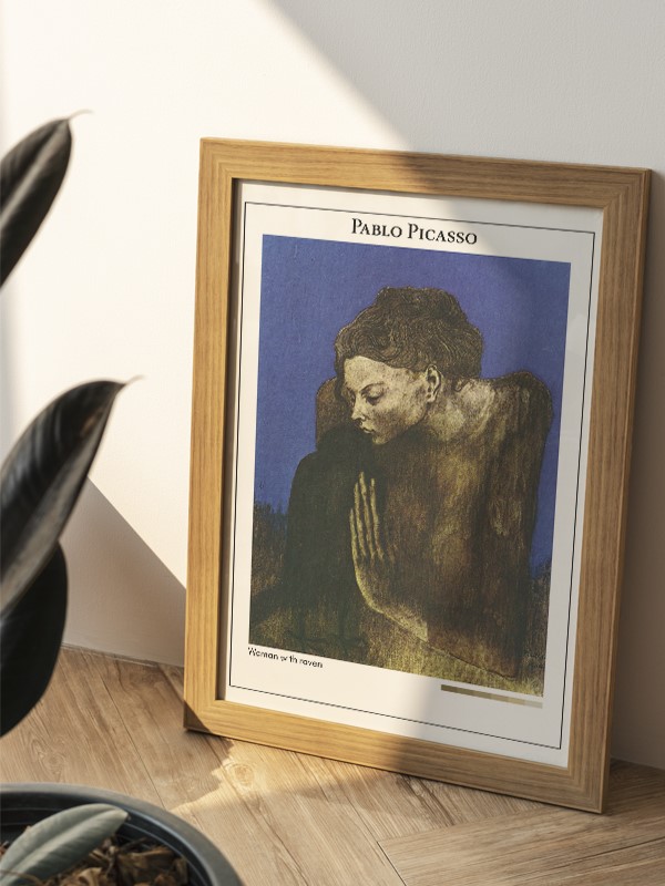 Pablo Picasso Woman with raven Poster