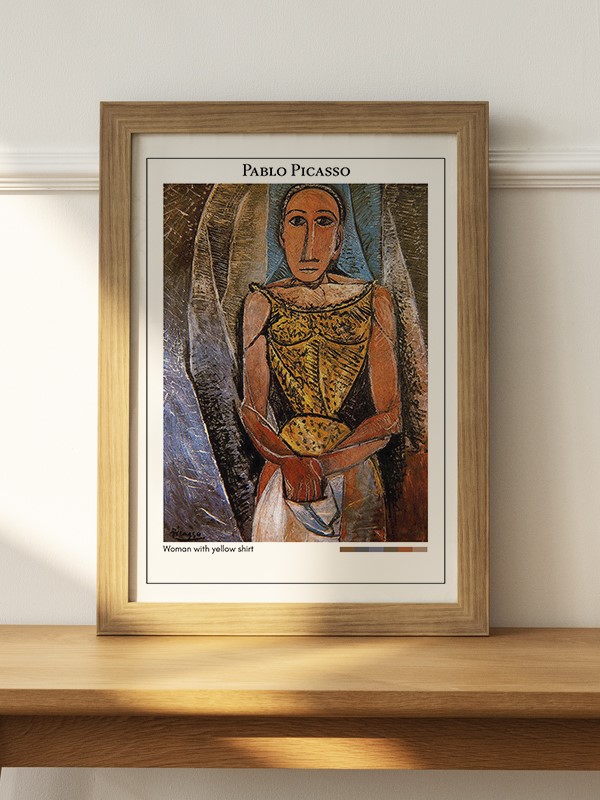 Pablo Picasso Woman with yellow shirt Poster - En İyi Fiyatlarla