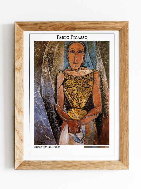 Pablo Picasso Woman with yellow shirt Poster