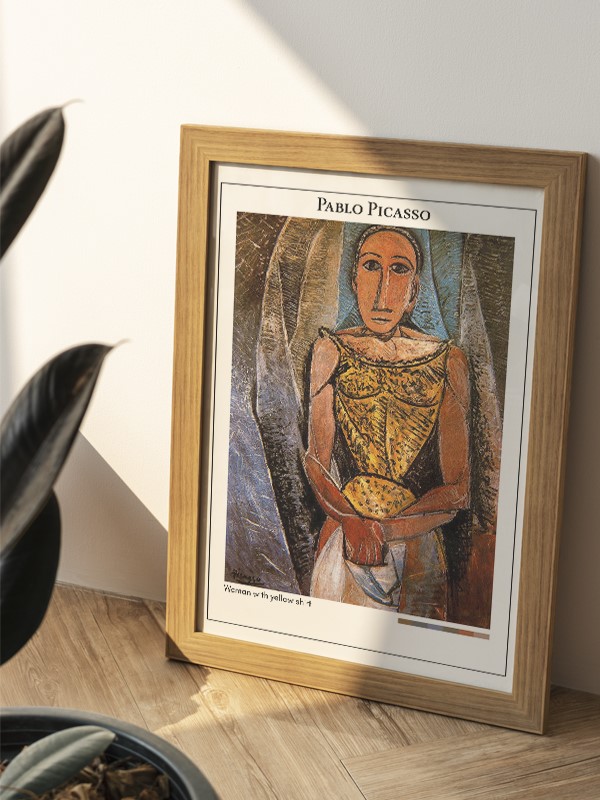 Pablo Picasso Woman with yellow shirt Poster