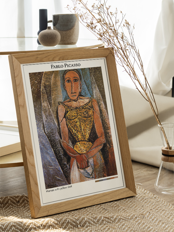 Pablo Picasso Woman with yellow shirt Poster