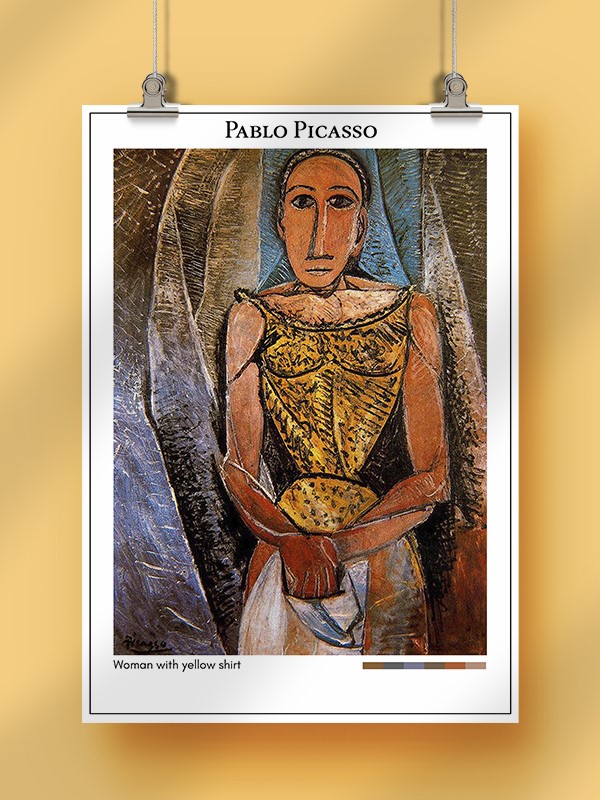 Pablo Picasso Woman with yellow shirt Poster
