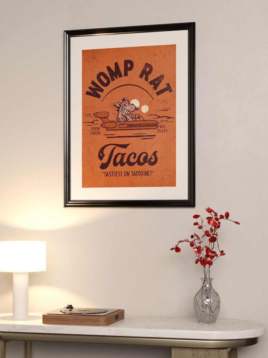 Womp Rat Tacos Poster, Çerçevesiz Tv Film Poster