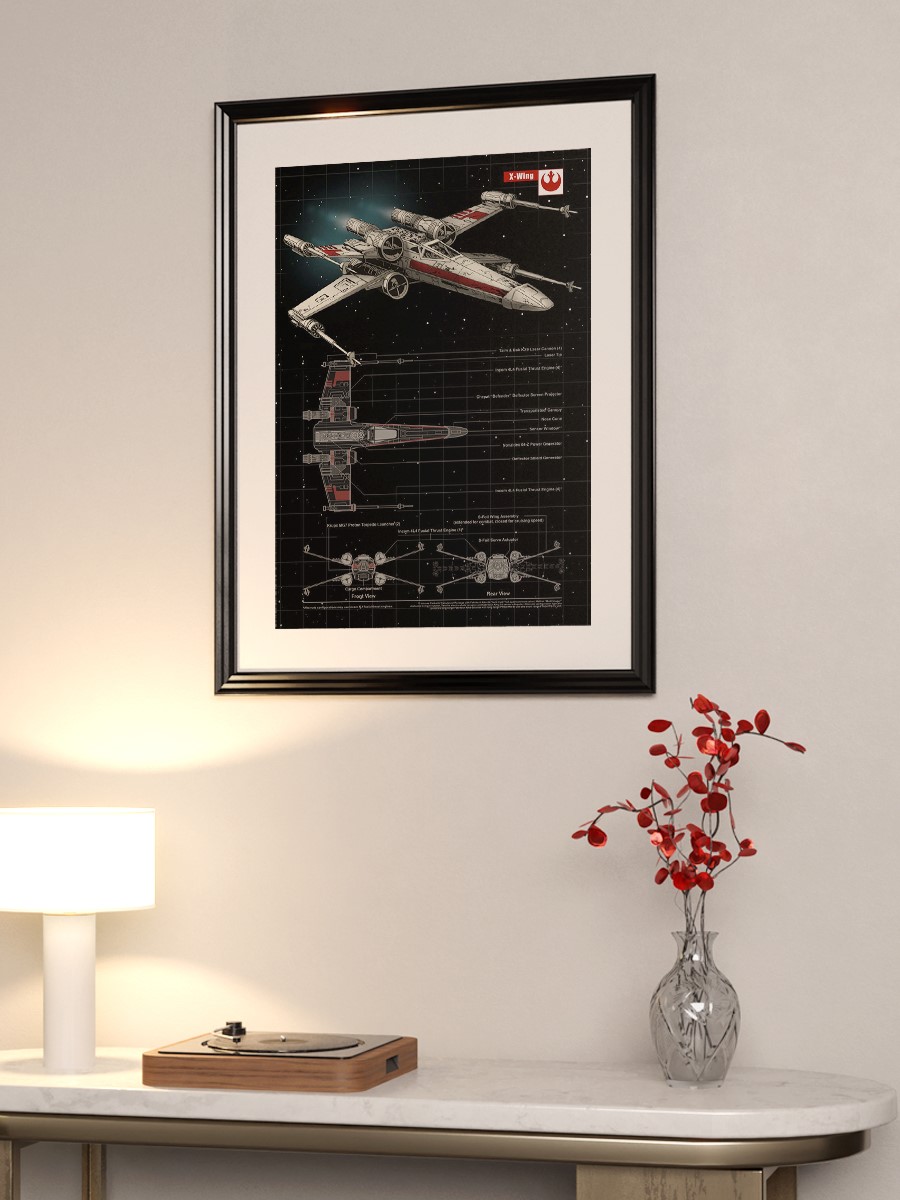 X-Wing Poster, Çerçevesiz Tv Film Poster