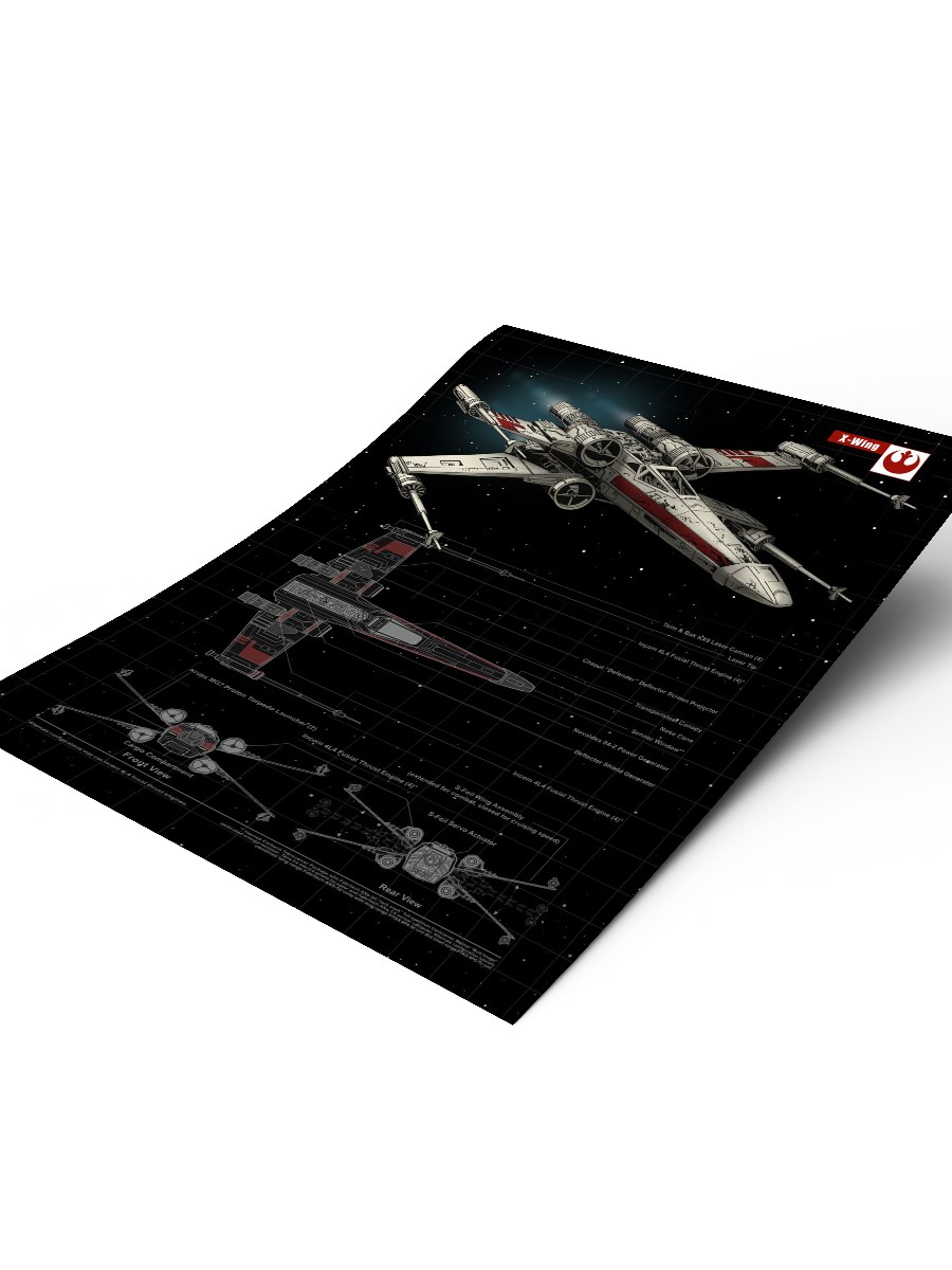 X-Wing Poster, Çerçevesiz Tv Film Poster