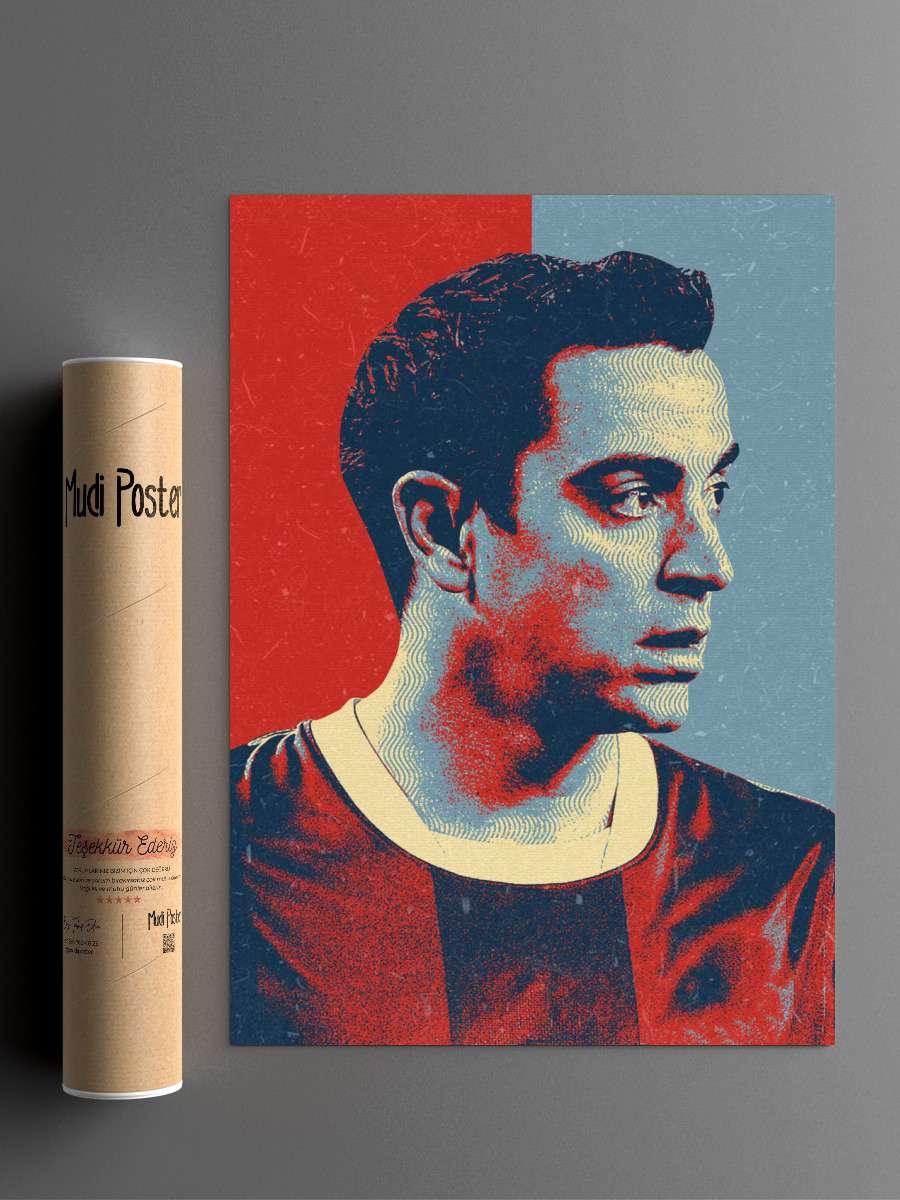 xavi Futbol Poster Çerçevesiz Yüksek Kalite Futbolcu Duvar Poster