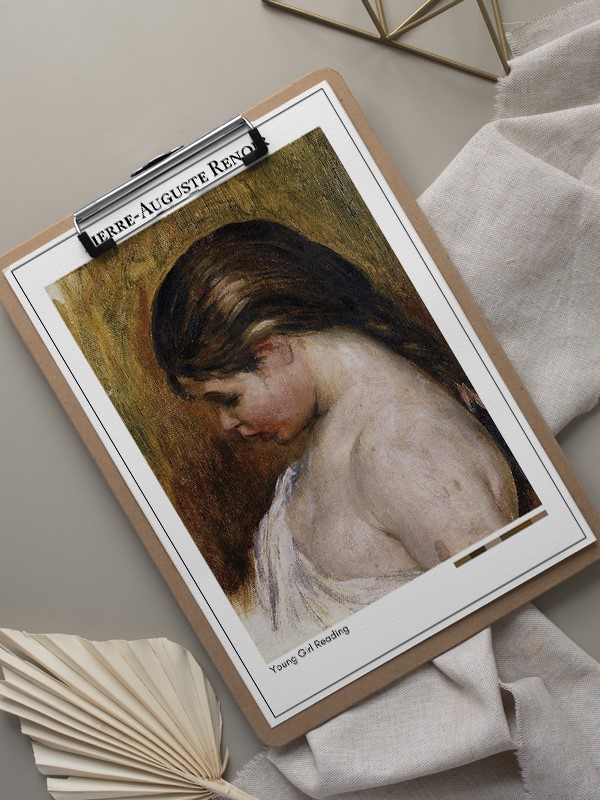Pierre-Auguste Renoir Young Girl Reading Poster