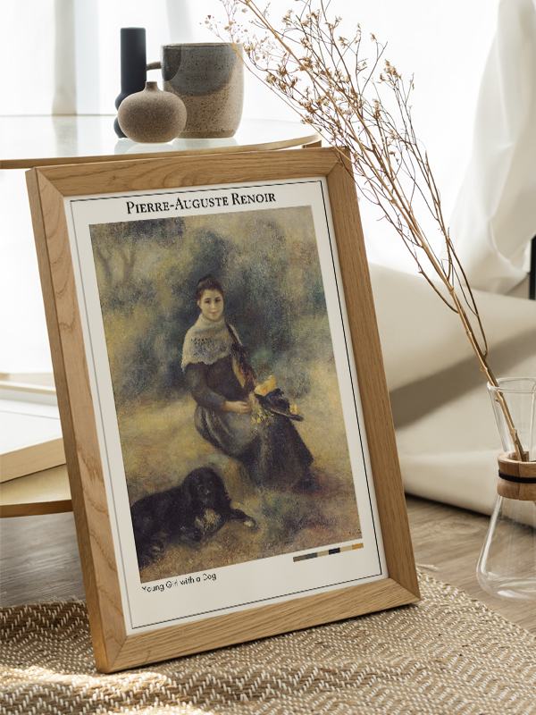 Pierre-Auguste Renoir Young Girl with a Dog Poster