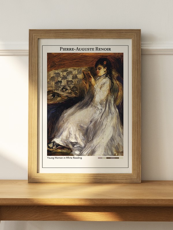 Pierre-Auguste Renoir Young Woman in White Reading Poster - En İyi Fiyatlarla