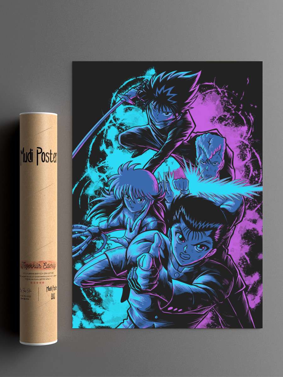 Yu Yu Hakusho Anime Poster Çerçevesiz Yüksek Kalite Anime Duvar Poster