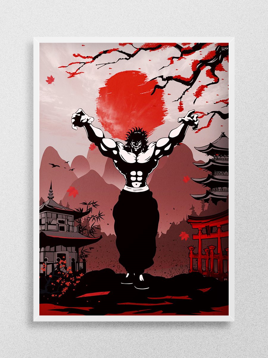 Yujiro Hanma Anime Poster Çerçevesiz Yüksek Kalite Anime Duvar Poster