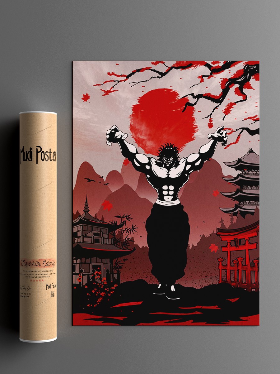 Yujiro Hanma Anime Poster Çerçevesiz Yüksek Kalite Anime Duvar Poster