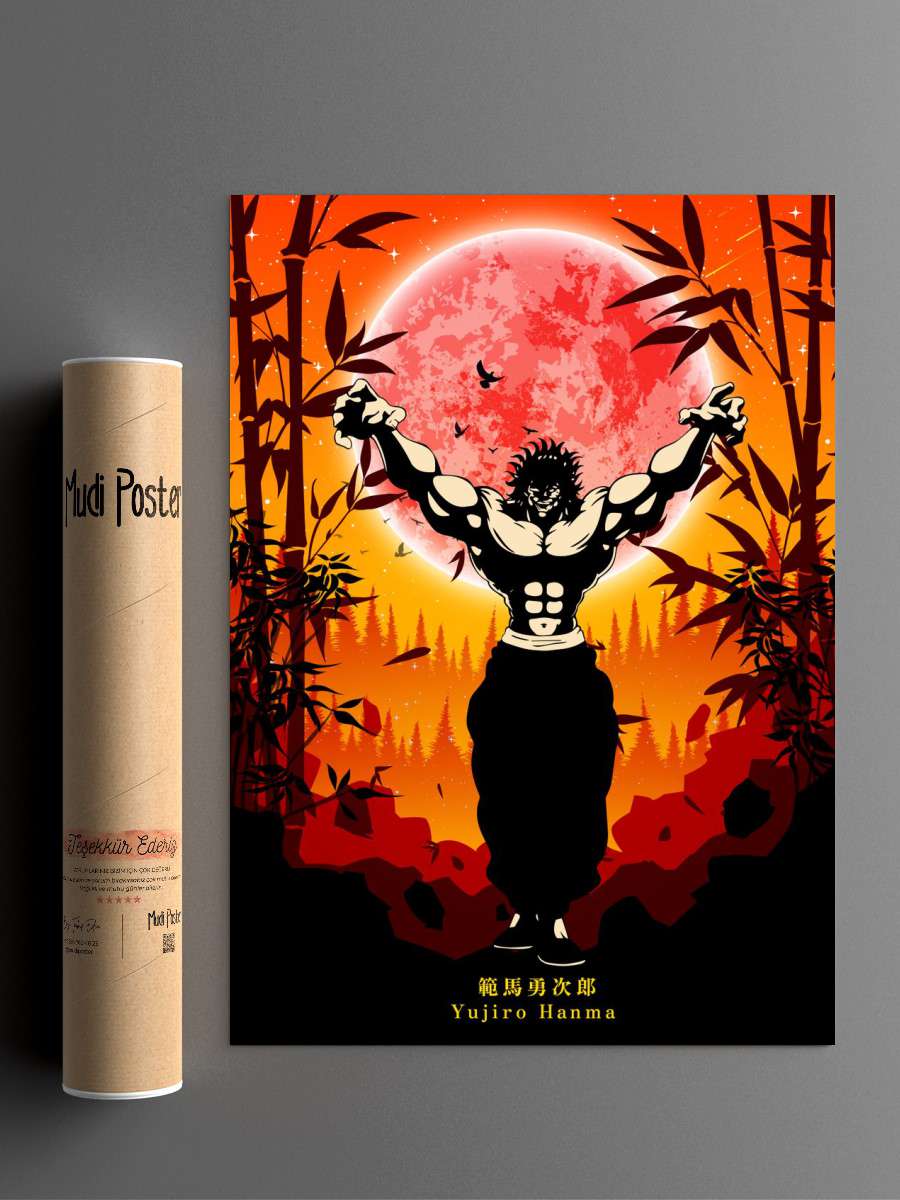 Yujiro Hanma Anime Poster Çerçevesiz Yüksek Kalite Anime Duvar Poster