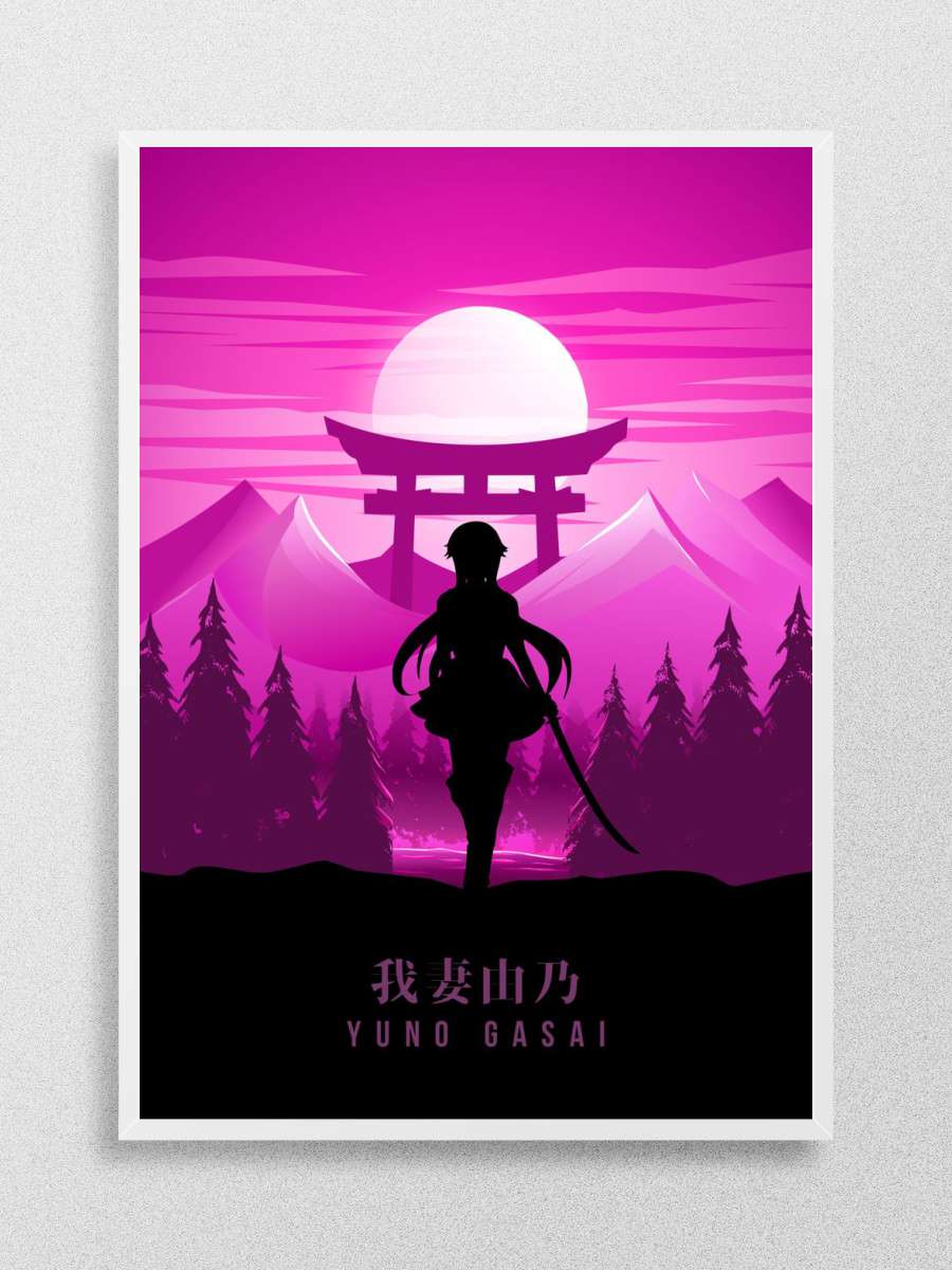 Yuno Gasai Mirai Nikki Anime Poster Çerçevesiz Yüksek Kalite Anime Duvar Poster