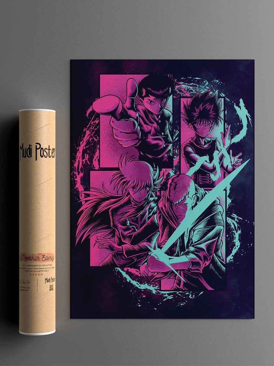 Yuyu Hakusho Vibes Poster, Çerçevesiz Tv Film Poster