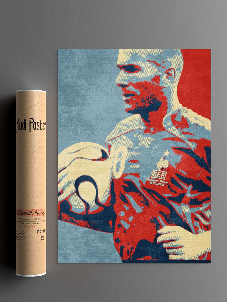 zenedine zidane Futbol Poster Çerçevesiz Yüksek Kalite Futbolcu Duvar Poster